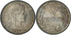 Coin, Colombia, 5 Centavos, 1950