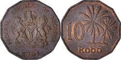 Nigeria, 10 Kobo, 1991