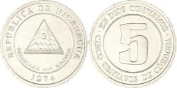 Coin, Nicaragua, 5 Centavos, 1974