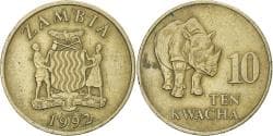 Zambia, 10 Kwacha, 1992