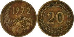 Coin, Algeria, 20 Centimes, 1972