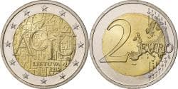 Lithuania, 2 Euro, Lithuanian Language, 2015, Vilnius, Bi-Metallic,