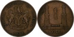 Nigeria, Elizabeth II, Kobo, 1973, Bronze, , KM:8.1