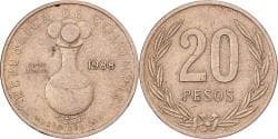 Colombia, 20 Pesos, 1988, Aluminum-Bronze, , KM:271