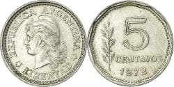 Coin, Argentina, 5 Centavos, 1972, , Aluminum, KM:65