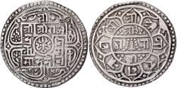 Nepal, Rajendra Vikrama, 1 Mohar, 1740 (1818), Silver, , KM:565