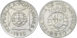 Mozambique, 2-1/2 Escudos, 1950, , Silver, KM:68