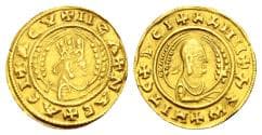 Axum. Ezanas, circa 345-380. Gold Chrysos (17 mm, 1.48 gram) posthumous issue, circa 380-after 400 (?)