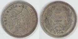 CHILE - Republic, 1939 So, 20 Centavos, Choice Extra Fine