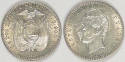 ECUADOR - Republic, 1916 TF, 2 Decimos, Choice AU