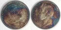 VENEZUELA - Republic, 1935, 5 Bolivares, EF details