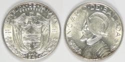 PANAMA - Republic, 1947, ¼ Balboa, Brilliant Uncirculated