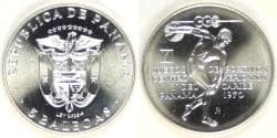 PANAMA - Republic, 1970 FM, 5 Balboas, Gem BU