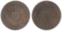 ARGENTINA - Confederation, 1854, 2 Centavos, about Fine / Good
