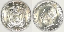 ECUADOR - Republic, 1934, Sucre, Brilliant Uncirculated