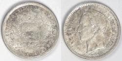 VENEZUELA - Republic, 1921, ½ Bolívar (50 Centimos), Choice AU / EF+