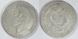 VENEZUELA - Republic, 1936, 5 Bolivares, Extra Fine