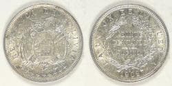 BOLIVIA - Republic, 1909 H, 20 Centavos, Choice AU