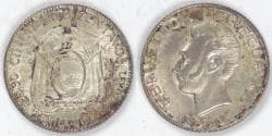 ECUADOR - Republic, 1930, 50 Centavos, AU details