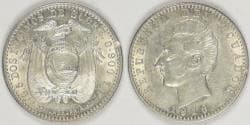 ECUADOR - Republic, 1916 TF, 2 Decimos, Choice AU / AU