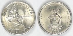 PHILIPPINES - Commonwealth, 1945 S, 5 Centavos, Brilliant Uncirculated