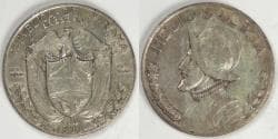 PANAMA - Republic, 1933, ½ Balboa, AU / about EF