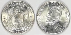 PANAMA - Republic, 1947, ¼ Balboa, Choice BU