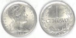 COLOMBIA - Republic, 1956, Centavo, Choice BU