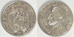 PANAMA - Republic, 1932, ½ Balboa, EF details