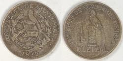 GUATEMALA - Republic, 1929, ¼ Quetzal, Extra Fine