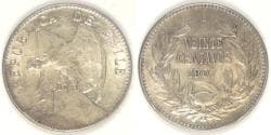 CHILE - Republic, 1907 So, 20 Centavos, Choice AU