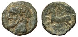 KINGS OF NUMIDIA. AE Unit. Massinissa or Micipsa. 148-118 BC. Punic