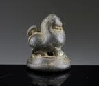 Exceptional 20 tical bronze Opium currency weight of Toe beast, Burma, c. 1600
