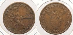 PHILIPPINES: 1916-S Centavo