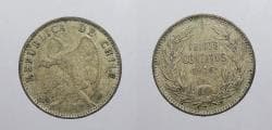 CHILE: 1916 20 Centavos