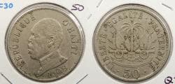 HAITI 1908 50 Centimes