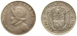 Panama Republic 1962 ⅒ Balboa Silver (.900) (Copper .100) Royal Mint (Tower Hill) (5000000) 2.5g XF KM 10.1 KM 10.2
