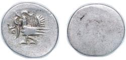 Cambodia Kingdom 1847 - 1860 2 Pe / ½ Fuang Silver (500) 1.4g VF KM 7.3
