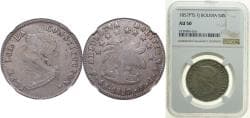Bolivia Republic 1857 PTS PF 4 Soles Silver (.667) Potosi Mint 13.5g NGC AU 50 KM 130