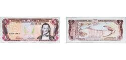 Dominican Republic Fourth Republic 1990 5 Pesos Oro Paper UNC P 131