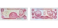 Nicaragua Republic 1991 5 Centavos Paper UNC P 168