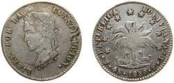 Bolivia Republic 1859 PTS FJ 4 Soles Silver (.667) Potosi Mint 13.5g VF KM 123.3