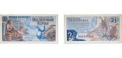 Indonesia Republic 1961 2½ Rupiah (1960 Issue) Paper UNC P 77 P 79