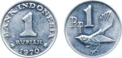 Indonesia Republic 1970 1 Rupiah Aluminium 1.42g UNC KM 20 Schön 20
