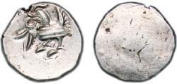 Cambodia Kingdom 1847 - 1860 2 Pe / ½ Fuang - Norodom I Silver 1.63g XF