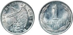 Chile Republic 1975 So 1 Centavo Aluminium Casa de Moneda de Chile Mint (2000000) 1.99g UNC KM 203