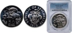 Seychelles 1978 50 Rupees (Conservation) Silver (.925) (4453) 28.28g PCGS MS67 KM 39 Schön 39a