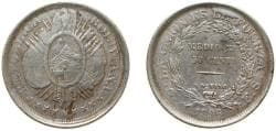 Bolivia Republic 1896 PTS ES ½ Boliviano / 50 Centavos Silver (.900) Potosi Mint (2975738) 12.5g VF KM 161.5
