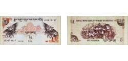 Bhutan Kingdom 2006 5 Ngultrum Paper UNC P 28 TBB 217