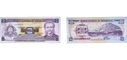 Honduras Republic 2004 2 Lempiras Paper UNC P 80 P 80A
